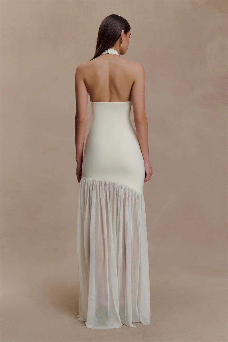 Victoria's Vogue Hollow Out Halter Backless Sexy Maxi Dress Women Gown Elegant Patchwork V Neck Sleeveless Bodycon Club Party Long Dress Victoria's Vogue Hollow Out Halter Backless Sexy Maxi Dress Women Gown Elegant Patchwork V Neck Sleeveless Bodycon Club Party Long Dress