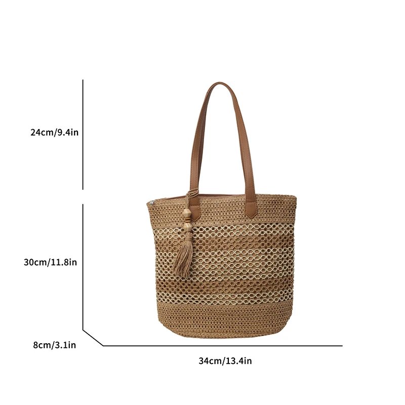 Victoria's Vogue Summer Straw Bags for Women High Quality Rattan Shoulder Bag Travel Handmade Woven Beach Handbags Female Large Capacity Totes Victoria's Vogue Summer Straw Bags for Women High Quality Rattan Shoulder Bag Travel Handmade Woven Beach Handbags Female Large Capacity Totes