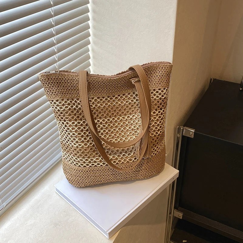 Victoria's Vogue Summer Straw Bags for Women High Quality Rattan Shoulder Bag Travel Handmade Woven Beach Handbags Female Large Capacity Totes Victoria's Vogue Summer Straw Bags for Women High Quality Rattan Shoulder Bag Travel Handmade Woven Beach Handbags Female Large Capacity Totes