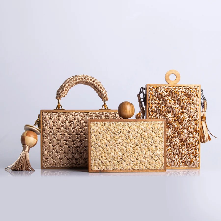Victoria's Vogue 2023 Summer Beach Bamboo Tassel Straw Woven Bag Cross-body Single Shoulder Beach Handag Rattan Rope Square Chain Strap Box Victoria's Vogue 2023 Summer Beach Bamboo Tassel Straw Woven Bag Cross-body Single Shoulder Beach Handag Rattan Rope Square Chain Strap Box