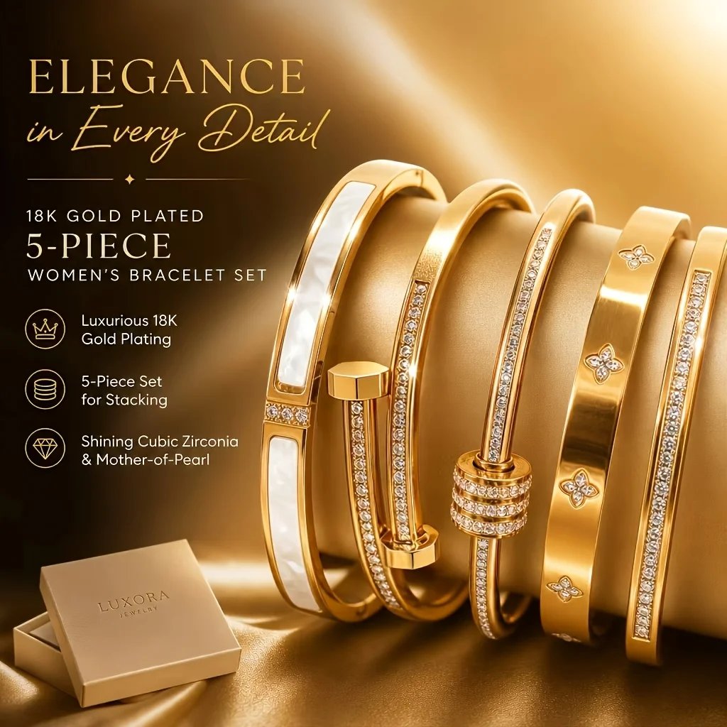 Victoria's Vogue 304 Stainless Steel CZ Bangle Bracelet for Women Gold Color Pave Zircon Stackable Bracelet Luxury Fashion Jewelry Gift