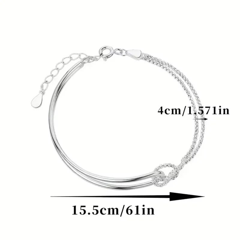 Victoria's Vogue 3Pcs S925 Sterling Silver Bracelet Set Minimalist Geometric Half Chain Woven Wavy Bracelets For Women Elegant Jewelry Gifts Victoria's Vogue 3Pcs S925 Sterling Silver Bracelet Set Minimalist Geometric Half Chain Woven Wavy Bracelets For Women Elegant Jewelry Gifts