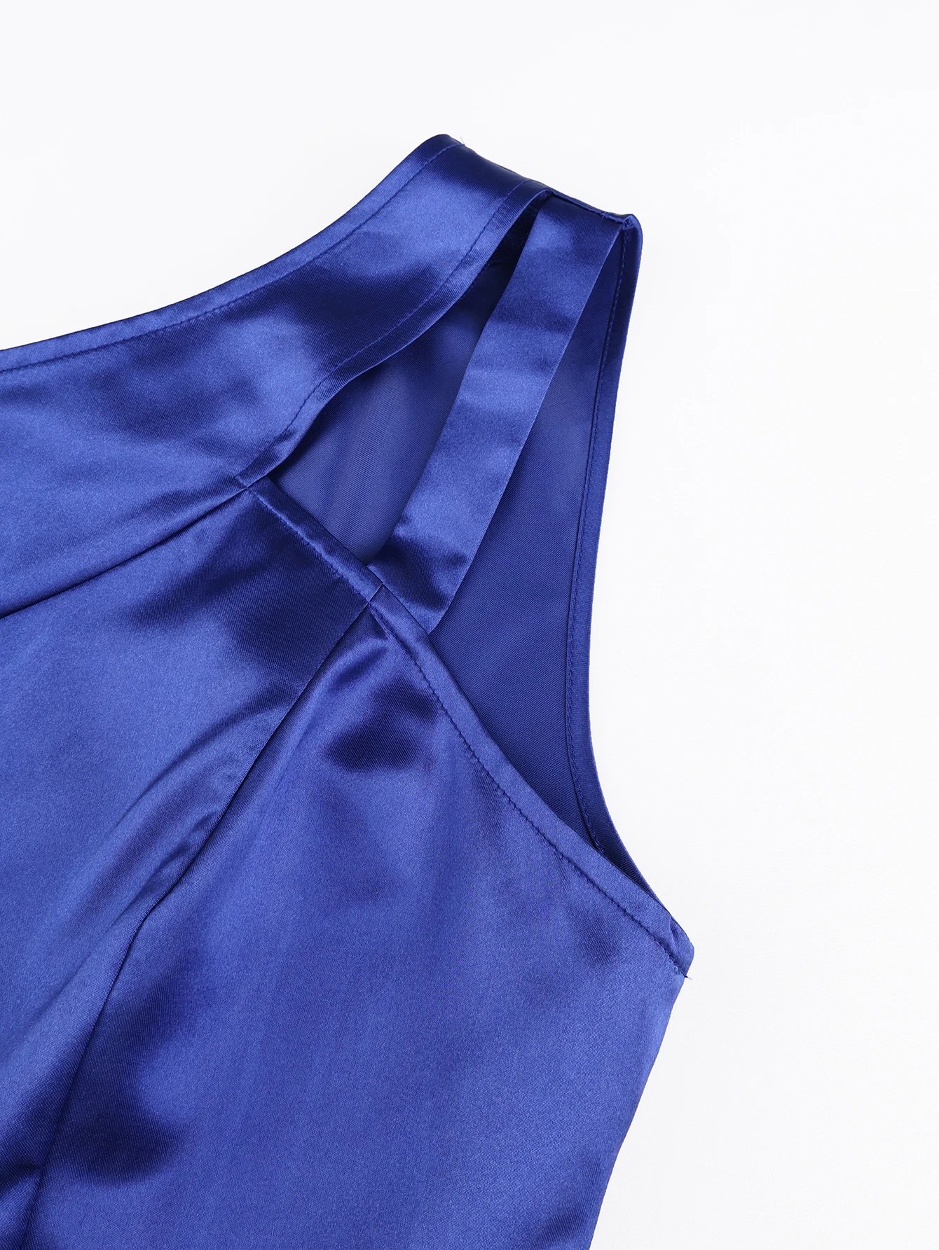 Victoria's Vogue Women Elegant Shiny One Shoulder Ruffle Layered Christmas Party Dresses Date Out Birthday Wedding Guest Event Occasion Gowns New