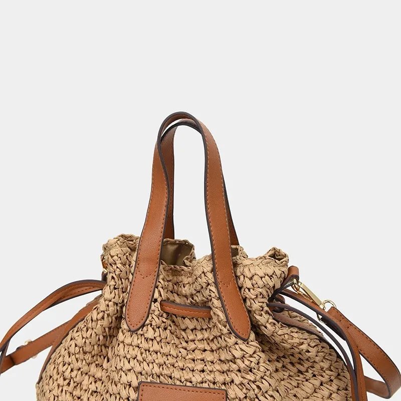 Victoria'S Vogue Fashion Large Capacity Straw Women's Shoulder Bags Designer Straw Handbag Summer Handmade Woven Bucket Tote Bag Beach Travel Bag Victoria'S Vogue Fashion Large Capacity Straw Women's Shoulder Bags Designer Straw Handbag Summer Handmade Woven Bucket Tote Bag Beach Travel Bag