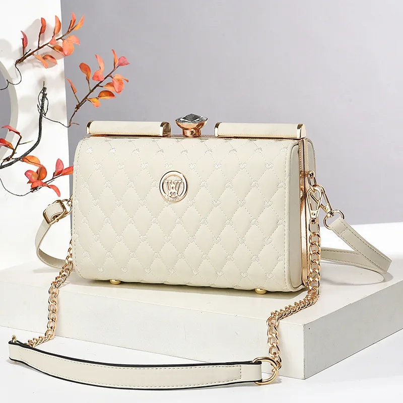 Victoria'S Vogue New Women Handbags Fashion Embossed Craftsmanship Portable Shoulder Bag Top-handle Diamond Ladies Bag Wedding Party Bags Women