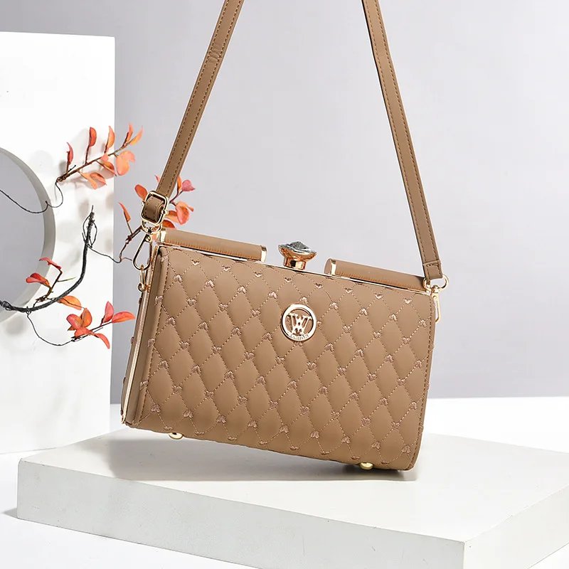 Victoria'S Vogue New Women Handbags Fashion Embossed Craftsmanship Portable Shoulder Bag Top-handle Diamond Ladies Bag Wedding Party Bags Women