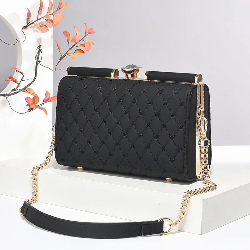 Victoria'S Vogue New Women Handbags Fashion Embossed Craftsmanship Portable Shoulder Bag Top-handle Diamond Ladies Bag Wedding Party Bags Women