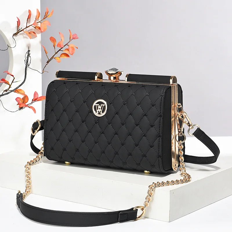 Victoria'S Vogue New Women Handbags Fashion Embossed Craftsmanship Portable Shoulder Bag Top-handle Diamond Ladies Bag Wedding Party Bags Women