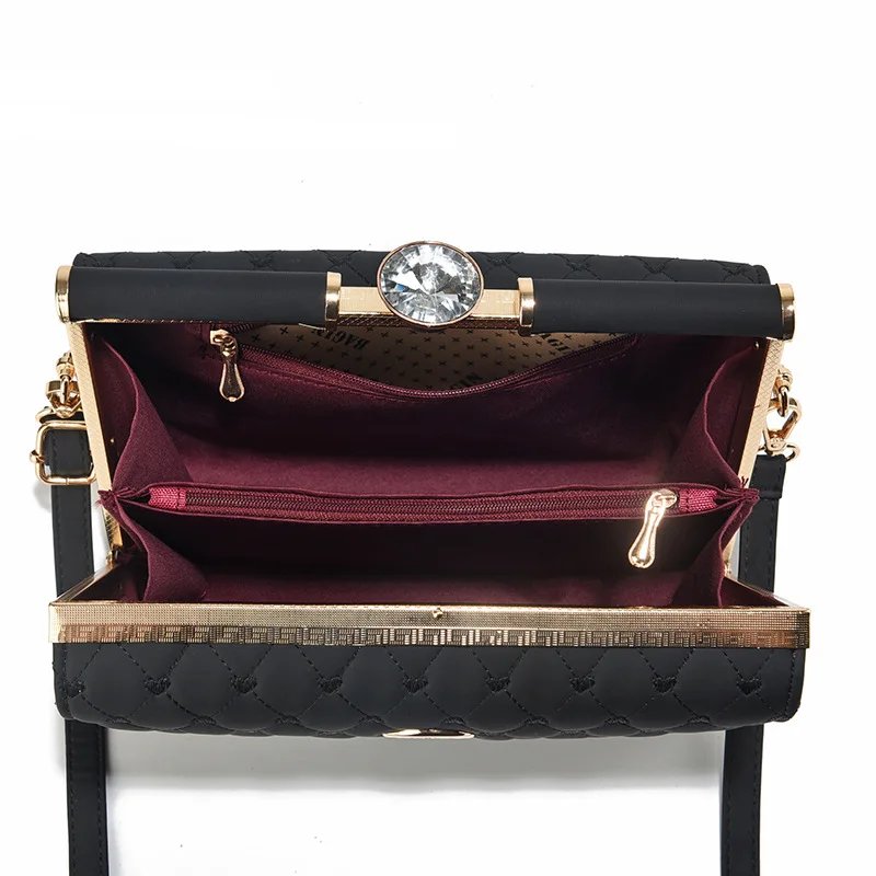 Victoria'S Vogue New Women Handbags Fashion Embossed Craftsmanship Portable Shoulder Bag Top-handle Diamond Ladies Bag Wedding Party Bags Women