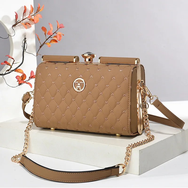 Victoria'S Vogue New Women Handbags Fashion Embossed Craftsmanship Portable Shoulder Bag Top-handle Diamond Ladies Bag Wedding Party Bags Women