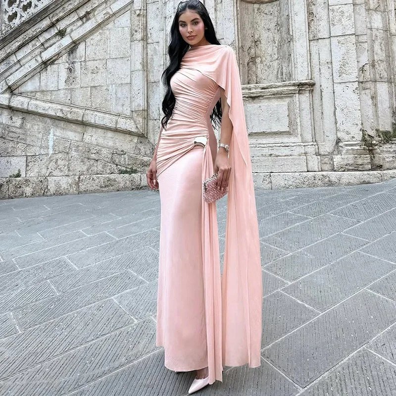 Victoria'S Vogue Women's Elegant Ruched Evening Dress Ribbon Sleeveless Bodycon O-neck Maxi Dresses 2026 New Vacation Party Club Robe Victoria'S Vogue Women's Elegant Ruched Evening Dress Ribbon Sleeveless Bodycon O-neck Maxi Dresses 2026 New Vacation Party Club Robe