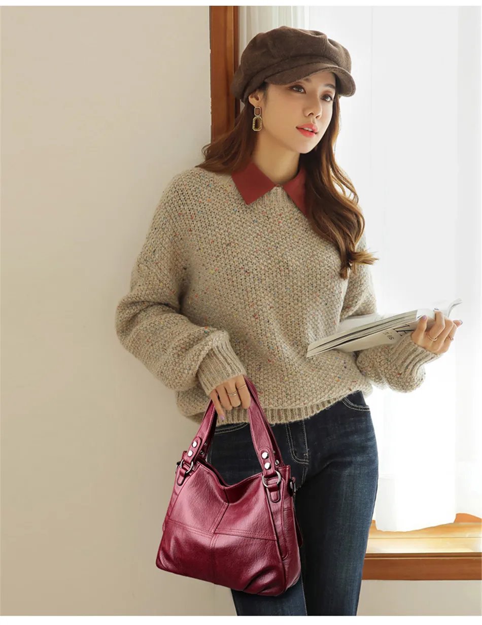 Victoria's Vogue 2026 Trend Large Capacity Genuine Tote Shoulder Bags Fashion Top-Handle Bag High Quality Leather Sac Casual Design Handbag Purse Victoria's Vogue 2026 Trend Large Capacity Genuine Tote Shoulder Bags Fashion Top-Handle Bag High Quality Leather Sac Casual Design Handbag Purse