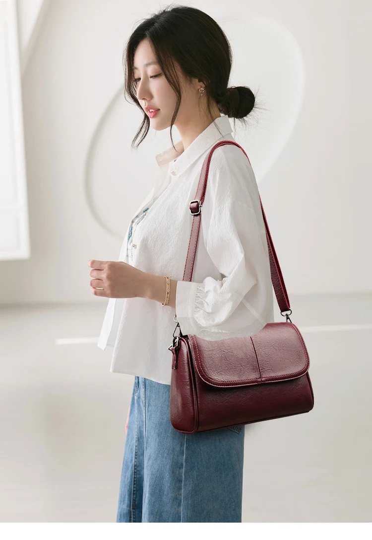 Victoria's Vogue Trendy Women's Single Shoulder Bags PU Leather Handbag Crossbody Purse Ladies Tote Bags for Work School Shopping Travel Present