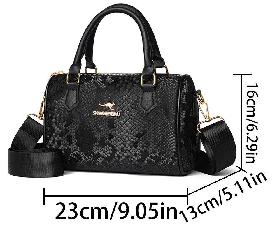 Victoria's Vogue Luxury Serpentine Handbag Women Winter New PU Leather Shoulder Bag Brands Design Handle Bag Lady Victoria's Vogue Luxury Serpentine Handbag Women Winter New PU Leather Shoulder Bag Brands Design Handle Bag Lady