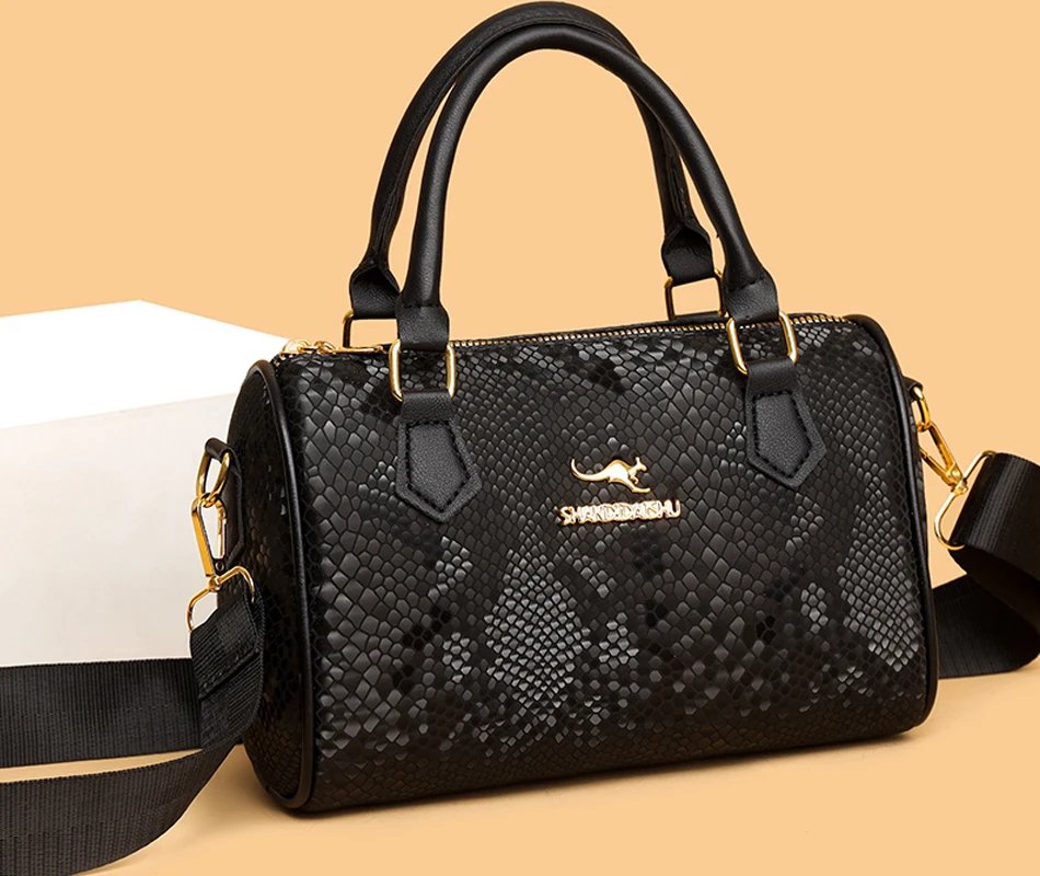 Victoria's Vogue Luxury Serpentine Handbag Women Winter New PU Leather Shoulder Bag Brands Design Handle Bag Lady Victoria's Vogue Luxury Serpentine Handbag Women Winter New PU Leather Shoulder Bag Brands Design Handle Bag Lady