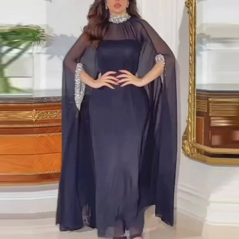 Victoria's Vogue 2023 Pure Sexy Style Sequin Decoration Big Swing Maxi Dress Elegant Women Evening Party Dress Female Casual Slim Long Robe