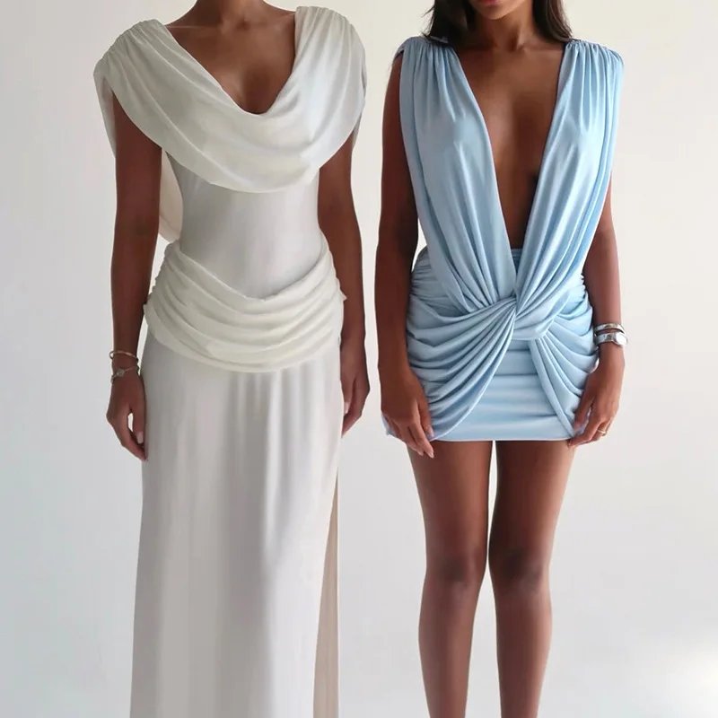 Victoria's Vogue Deep V Neck Sleeveless Sexy Mini Dress Women Elegant Hollow Out Backless High Waist Ruched Skinny Club Party Dresses Victoria's Vogue Deep V Neck Sleeveless Sexy Mini Dress Women Elegant Hollow Out Backless High Waist Ruched Skinny Club Party Dresses