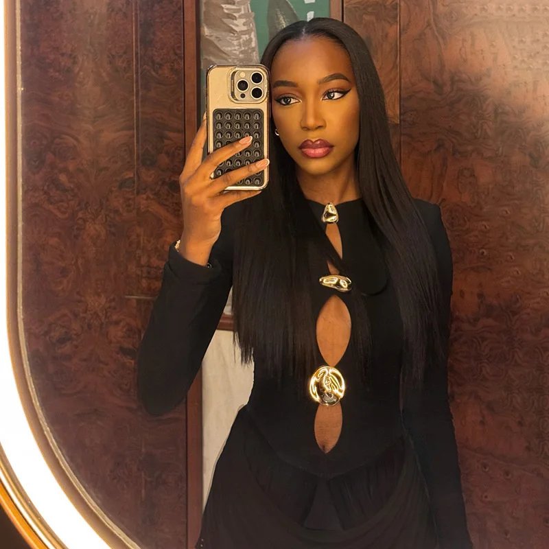 Victoria's Vogue Hollow Out Long Sleeve Sexy Mini Dress Women Autumn Winter Button O Neck High Waist Ruched Club Party Dresses Elegant Victoria's Vogue Hollow Out Long Sleeve Sexy Mini Dress Women Autumn Winter Button O Neck High Waist Ruched Club Party Dresses Elegant