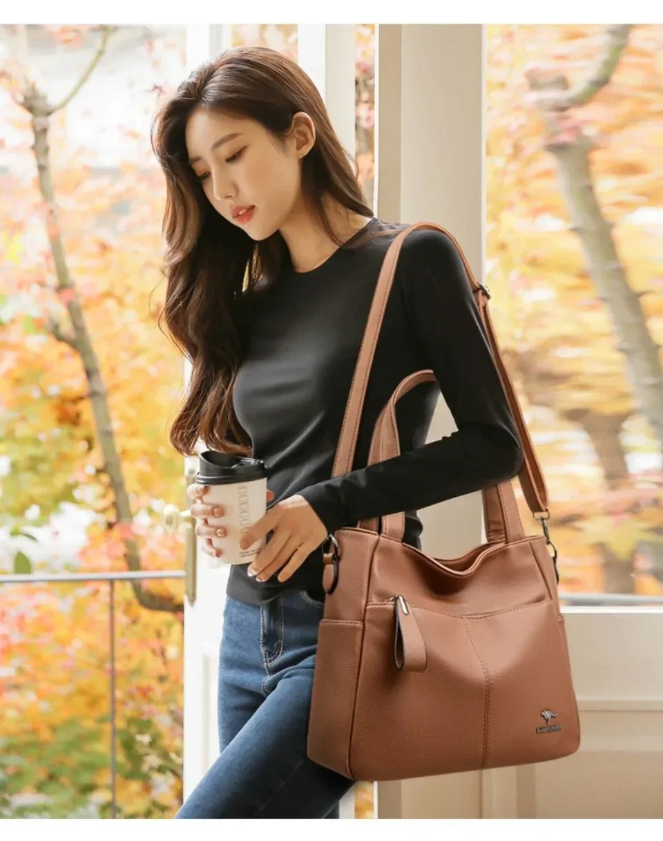 Victoria's Vogue Genuine Brand Soft Leather Ladies Handbags Luxury Designer Shoulder Bags  New Classic High Quality Crossbody Bags for Women