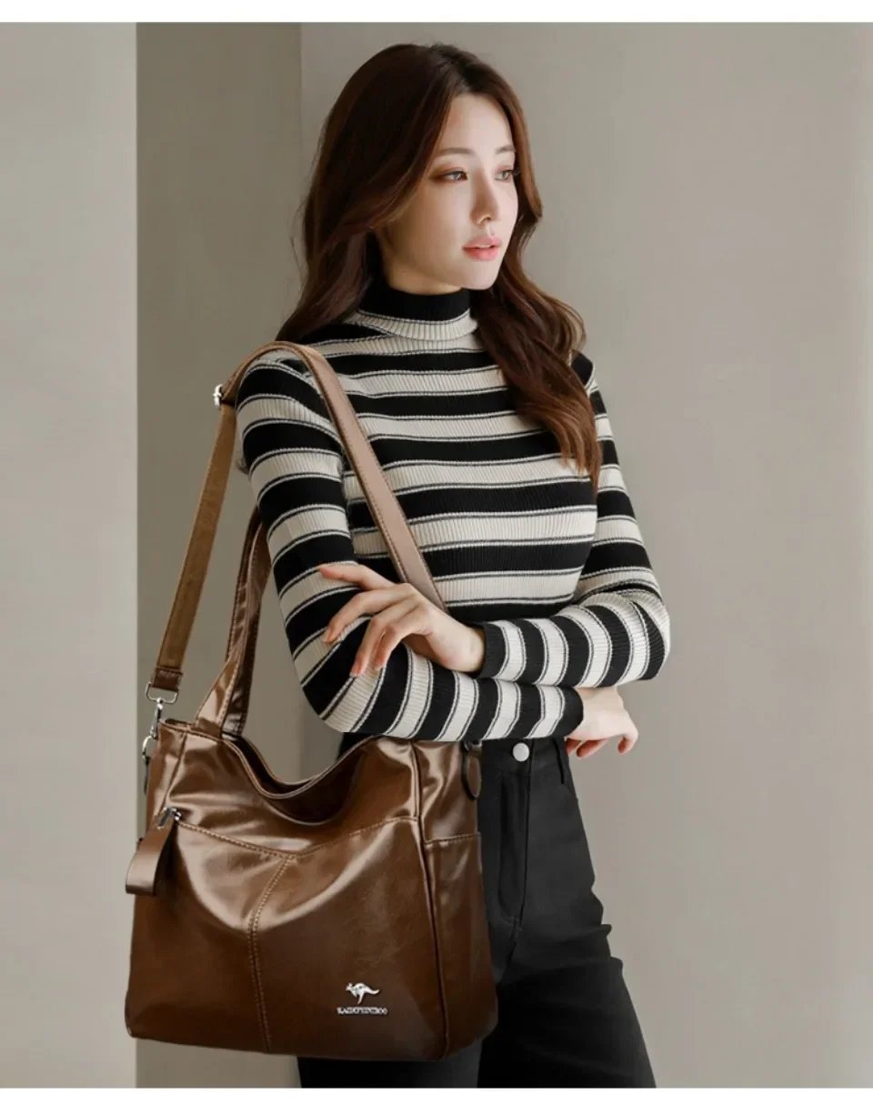 Victoria's Vogue Genuine Brand Soft Leather Ladies Handbags Luxury Designer Shoulder Bags  New Classic High Quality Crossbody Bags for Women