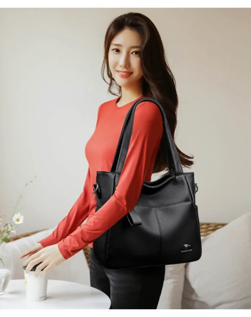 Victoria's Vogue Genuine Brand Soft Leather Ladies Handbags Luxury Designer Shoulder Bags  New Classic High Quality Crossbody Bags for Women