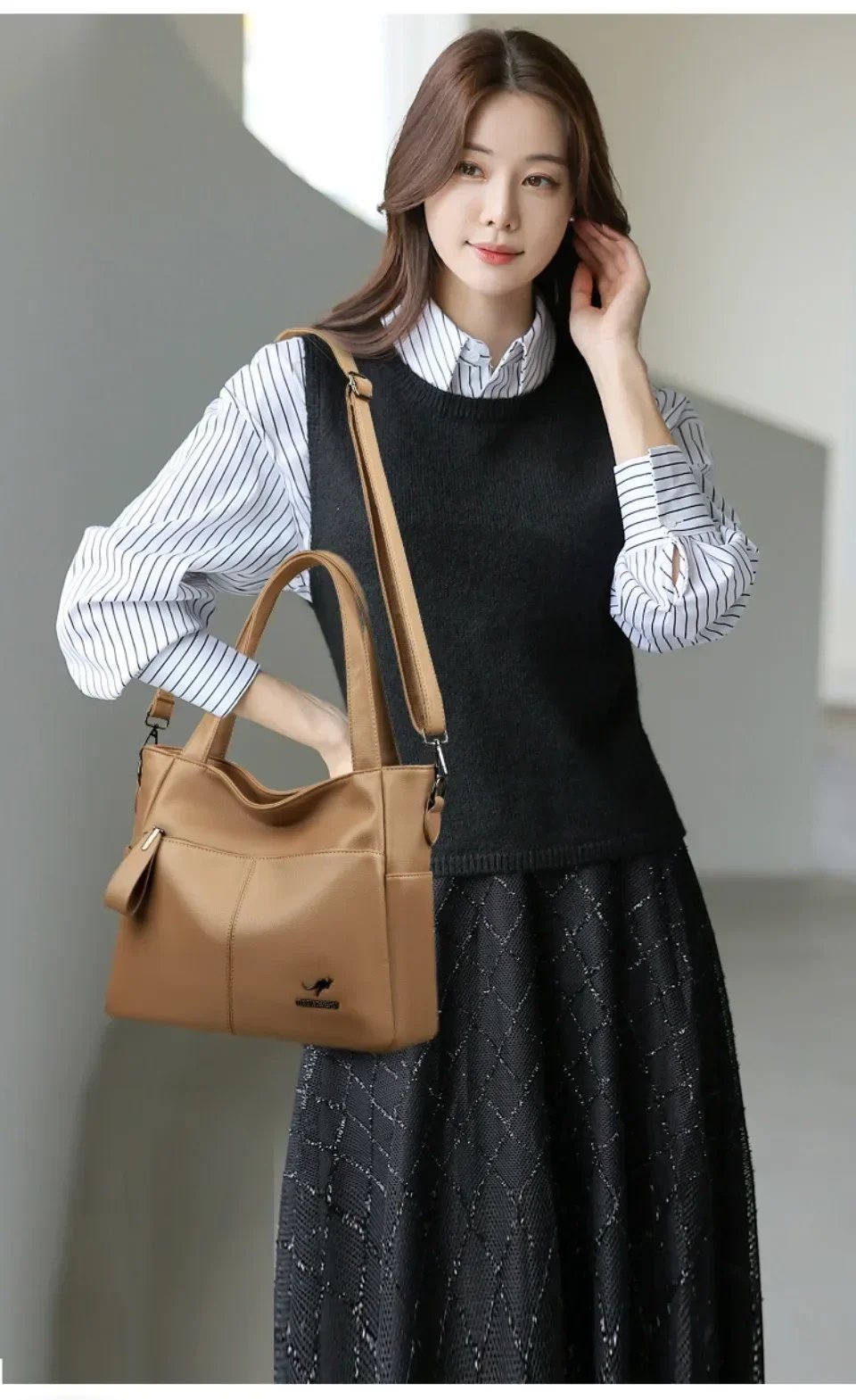 Victoria's Vogue Genuine Brand Soft Leather Ladies Handbags Luxury Designer Shoulder Bags  New Classic High Quality Crossbody Bags for Women