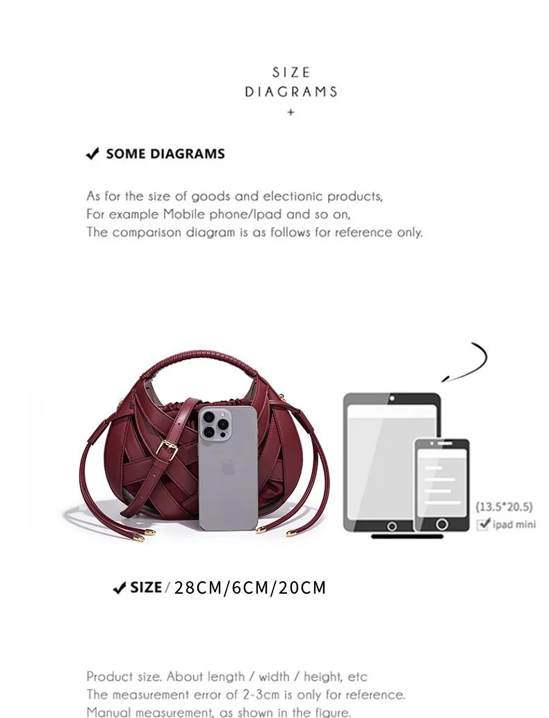 Victoria's Vogue Fashion Woven Hollow Women Handbags Luxury Designer Ladies Shoulder Messenger Bag Small Totes Tassel Lady Composite Bag Burgundy