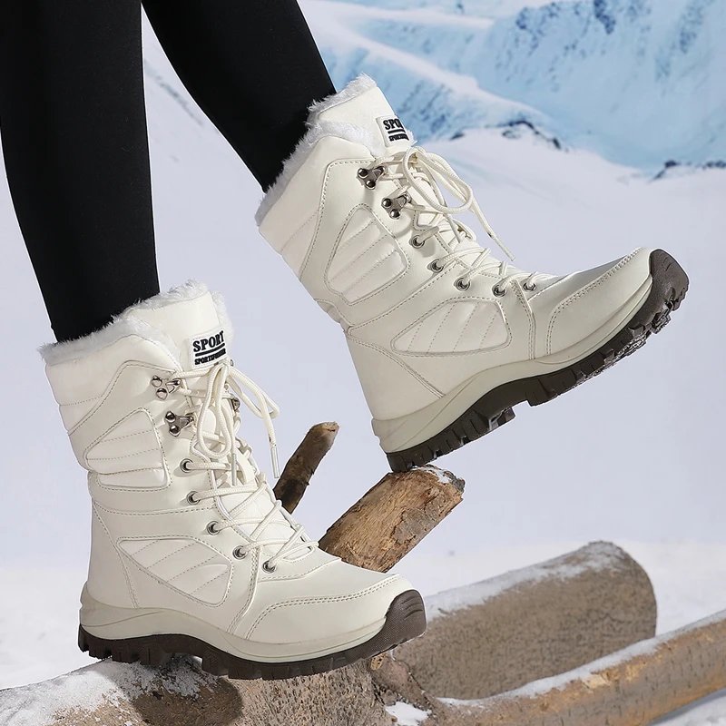 Victoria's Vogue Winter Women Snow Boot High-top Waterproof Ankle Boots Ladies Thick Plus Warm Snow Hiking Boots Outdoor Cotton Shoes Sneakers Victoria's Vogue Winter Women Snow Boot High-top Waterproof Ankle Boots Ladies Thick Plus Warm Snow Hiking Boots Outdoor Cotton Shoes Sneakers