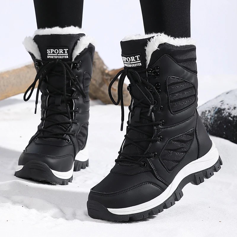 Victoria's Vogue Winter Women Snow Boot High-top Waterproof Ankle Boots Ladies Thick Plus Warm Snow Hiking Boots Outdoor Cotton Shoes Sneakers Victoria's Vogue Winter Women Snow Boot High-top Waterproof Ankle Boots Ladies Thick Plus Warm Snow Hiking Boots Outdoor Cotton Shoes Sneakers